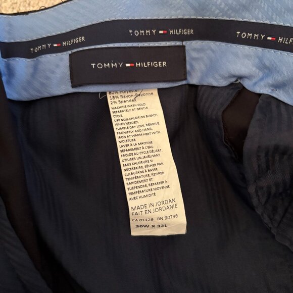 Men's Tommy Hilfiger Black Dress Pants - Picture 2 of 4